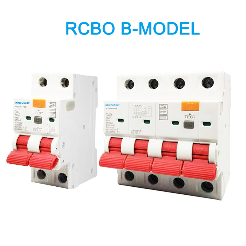 RCBO B Model 2p 4p leifar straumrás