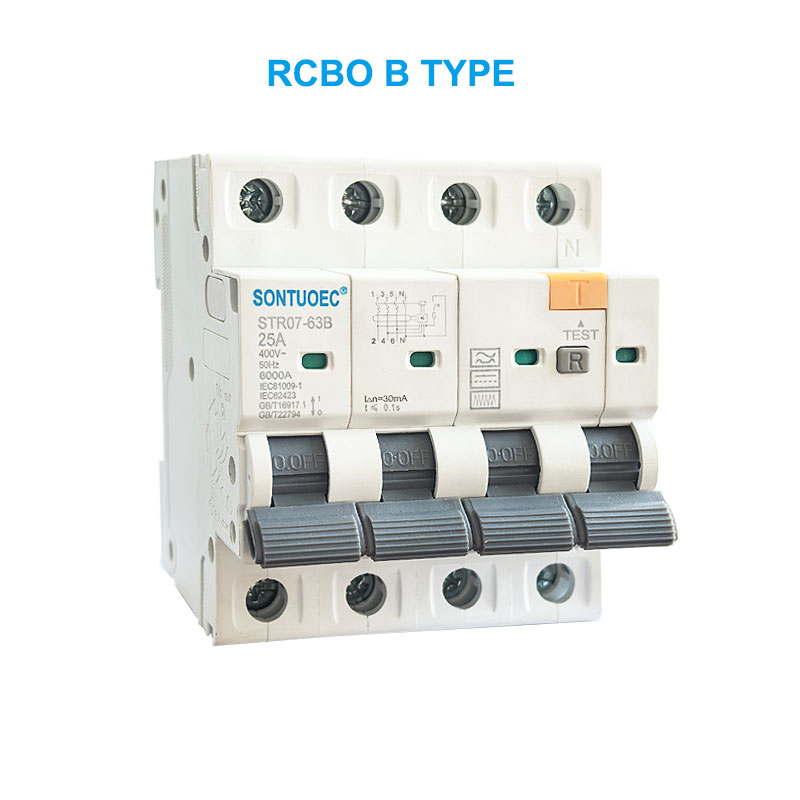 STRO7-63B RCBO B Type 2p 4p leifar straumrás